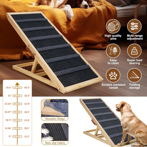 Adjustable dog stairs pet - adjustable,