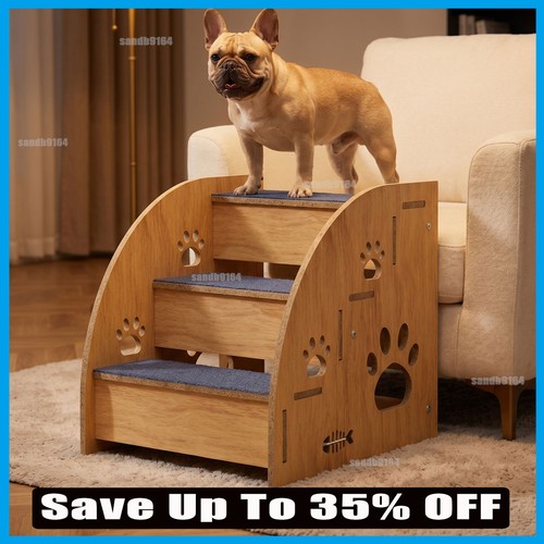 Steps pet ramp wooden dog - pet,