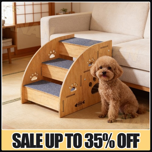 Steps pet ramp wooden - pet, dog