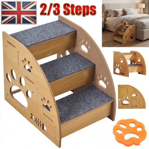 Steps pet ramp wooden - wooden, dog