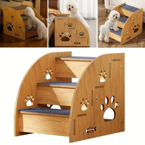 Steps pet ramp wooden dog - steps,