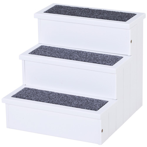 Pawhut step wooden dog steps - 3,