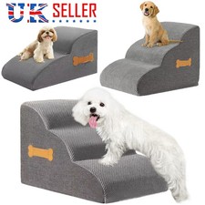 Grey Dog Stairs Pet For Bed