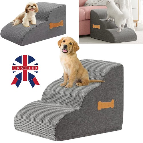Grey dog stairs pet - grey, bed