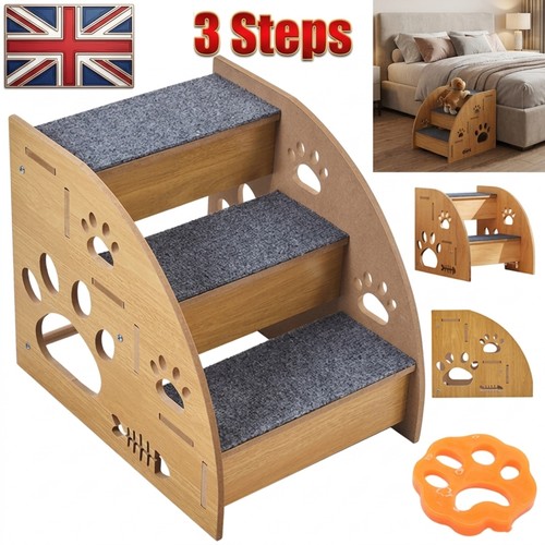 Steps pet ramp wooden dog - pet,