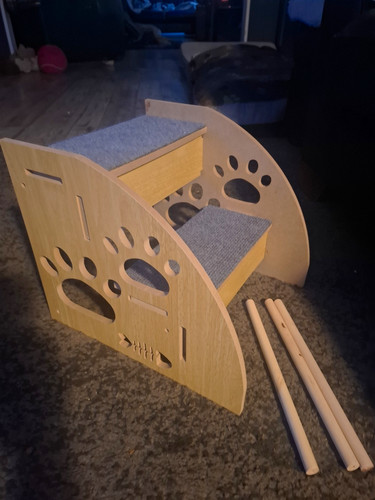 Wood step dog pet stairs - wood, 2-step