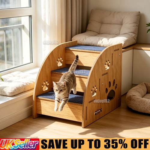 Steps pet ramp wooden - wooden, dog